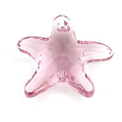 Austrian Crystal Pendant, Faceted Starfish, Light Amethyst, 16mm