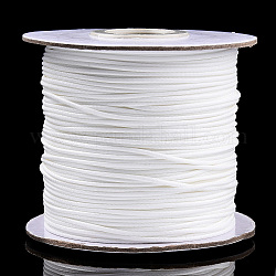 Korean Waxed Polyester Cord, White, 1mm, about 85yards/roll