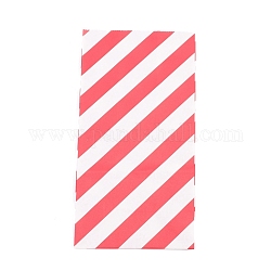 Kraftpapiersäcke, keine Griffe, Aufbewahrungsbeutel, weißes Streifenmuster, Hochzeitsfeier Geburtstagsgeschenktüte, rot, 17.8x9x6.2 cm