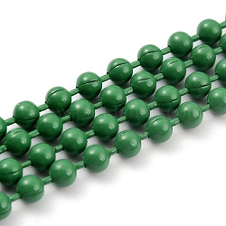 Handgefertigte Messingkugelketten, gelötet, mit Spule, grün, 2.5 mm, 32.8 Fuß (10m)/Rolle