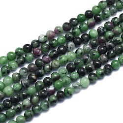 Chapelets de perles de rubis en zoïsite naturelle, ronde, alice bleu, 4.5mm, Trou: 0.7mm, Environ 86 pcs/chapelet, 15.55 pouce (39.5 cm)