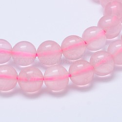 Madagascar naturel rose de perles de quartz Strads, AA grade, ronde, 8mm, Trou: 1mm, Environ 48 pcs/chapelet, 15~16 pouce