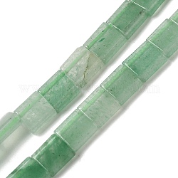 Verde naturale perline avventurina fili, 2-foro, rettangolo, 5.5~6x5x2.5mm, Foro: 0.9 mm, circa 69~70pcs/filo, 15.12~15.2 pollice (38.4~38.6 cm)