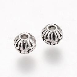 Séparateurs perles en alliage de style tibétain, rondelle, sans cadmium et sans plomb, argent antique, 6x5mm, Trou: 2mm, environ 1690 pcs/1000 g