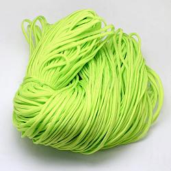 7 âmes intérieures cordes en polyester et spandex, couleur unie, pour la fabrication de bracelets en corde, jaune vert, 4~5mm, environ 109.36 yards (100m)/paquet, 420~500g / bundle