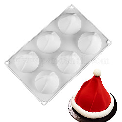 Moldes de silicona para pastel de mousse de sombrero de navidad, tema de la Navidad, blanco, 280x180x50mm