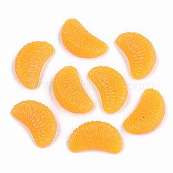 Colgantes de resina opaca, Mandarina, naranja, 26x15.5x7mm, agujero: 1 mm