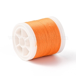 Luminous Polyester Cords, Round, Orange, 0.1mm, about 109.36 Yards(100m)/Roll