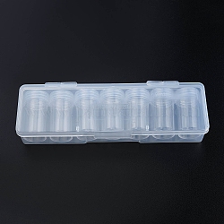 Contenitori di plastica tallone, colonna, chiaro, 2.7x4.75cm