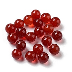 Natürliche Karneol Kugelperlen, runde Perle, gefärbt, kein Loch, 6~6.5 mm