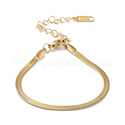 316 bracelet chaîne à chevrons chirurgical en acier inoxydable, or, 6-1/8 pouce (15.5 cm)