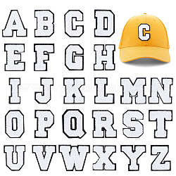 Toppe in tessuto serie alfabeto stirare/cucire, accessori costume, appliques, lettera a ~ z, 70~72x48~87x3, 26 pc / set, 1gruppo / scatola