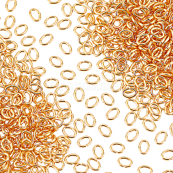 PandaHall 500pcs Oval Jump Rings 18K Gold Plated Open Ring Connectors 3x4mm Brass Open Jump Rings 21 Gauge Jewellery Jump Rings for Earring Necklace Bracelet DIY Craft Jewellery Making Findings