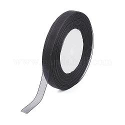 Organza Ribbon, Black, 5/8 inch(15mm), 50yards/roll(45.72m/roll), 10rolls/group, 500yards/group(457.2m/group).