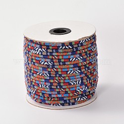 Cloth Rope Ethnic Cords, Blue, 6mm, about 50yards/roll(150 feet/roll)