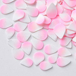 Fimo a mano accessori nail art decorazione, petalo, perla rosa, 5~7.5x4~6x0.3~1mm, su 100000 pc / 1000 g.