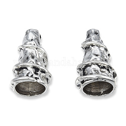 Coni di perline stile tibetano,  cadmio& piombo libero, argento antico, 20x13x12.5mm, Foro: 2 mm, circa 310pcs/1000g