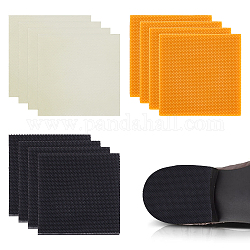 Benecreat 6 пара 3 цвета противоскользящая резиновая обувь снизу, износостойкая подошва с рельефным рисунком для ремонта ботинок, кожаные ботинки, квадратный, разноцветные, 62x62x4 мм, 2 пара / цвет