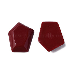 Opaque Acrylic Cabochons, Pentagon, Dark Red, 23.5x18x4mm, about 450pcs/500g