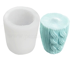 Moules en silicone pour bougies de bricolage, moules de résine, pour la résine UV, fabrication de bijoux en résine époxy, colonne, blanc, 6.5x8.3 cm, Diamètre intérieur: 5 cm