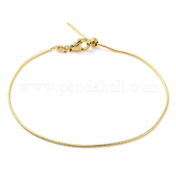 304 Edelstahl-Armband mit verstellbarer Schlangenkette für Damen, golden, 21.4x0.1 cm.