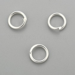 Anillos de salto de 304 acero inoxidable, anillos del salto abiertos, plata, 19 calibre, 6x0.9mm, diámetro interior: 4.1 mm