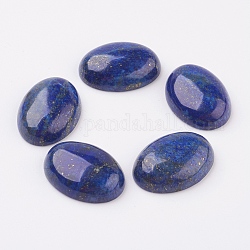 Cabochons à dos plat naturel lapis-lazuli, teinte, ovale, 18x13mm