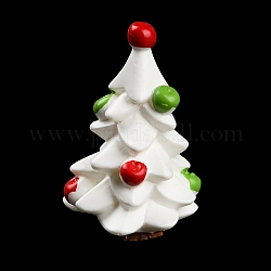 樹脂のクリスマスツリーの飾り  マイクロ風景雪景色の装飾  ホワイト  25x38~39mm