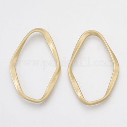 Smooth Surface Alloy Linking Rings, Oval, Matte Gold Color, 42.5x28x3mm