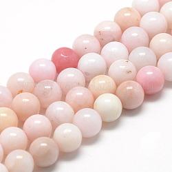 Rosa naturale perline opale fili, grado a, tondo, 8~9mm, Foro: 1 mm, circa 45~48pcs/filo, 15.7 pollice