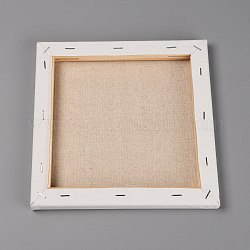 正方形の木の絵のリネンパネル  空白の製図板  油絵具・アクリル絵具用  バリーウッド  20x20.1x1.5cm  内径：16.1x15.8のCM