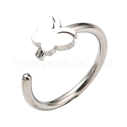 304 Stainless Steel Body Jewelry, Nose Studs, Butterfly, Stainless Steel Color, 10~11mm, Pin: 1mm