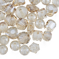 Perles en verre transparentes, formes mixtes, blé, 7~10x7~10x5~9.5mm, Trou: 1~1.5mm
