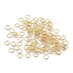 Iron Jump Rings, Open Jump Rings, Golden, 10x1mm, about 8mm inner diameter, about 6600pcs/1000g