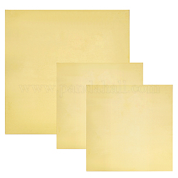 Ahademaker 3 шт. 3 стильный латунный лист, квадратный, сырой (без покрытия), 100~150x100~150x0.8 мм