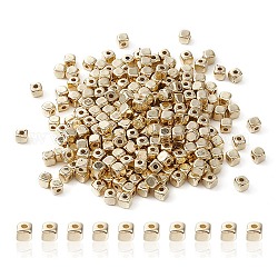 Perline distanziali in plastica ccb, cubo, oro chiaro, 3.5x3.5x3.5mm, Foro: 1.4 mm