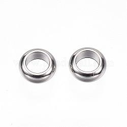 304 acciaio inossidabile perline distanziatore, anello, colore acciaio inossidabile, 5x2mm, Foro: 3 mm