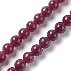 Fili di perle di granato imitazione giada naturale, tinto, tondo, 10mm, Foro: 1.2 mm, circa 40pcs/filo, 15.35'' (39 cm)