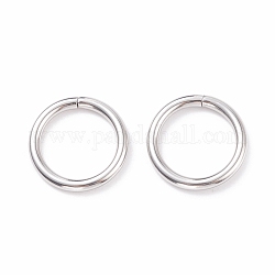304 Stainless Steel Jump Rings, Open Jump Rings, Stainless Steel Color, 12 Gauge, 16x2mm, Inner Diameter: 12mm
