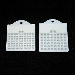 Contre les cartes de perles en plastique, pour compter 6 perles de 72 mm et 8 perles de 50 mm, blanc, 12.7x10.45x0.75 cm, 10.4x13.5x0.9 cm, 2 pièces / kit