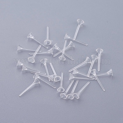 Accessoires de puces d'oreilles en plastique&nbsp;KY-G006-02-4m-1
