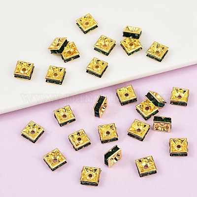 Messing Strass Zwischen perlen&nbsp;RSB074NF-12G-1