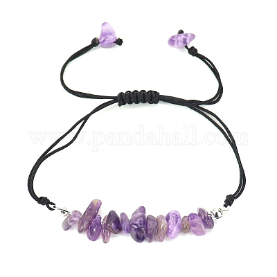 Braccialetti di perline in ametista naturale&nbsp;PW-WG14195-08-1