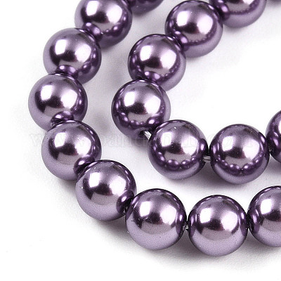 Peinture au four brins de perles de verre nacré&nbsp;HY-N002-5mm-A14-1