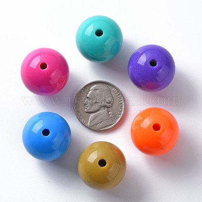 Perles acryliques opaques&nbsp;MACR-S370-C20mm-M2-1