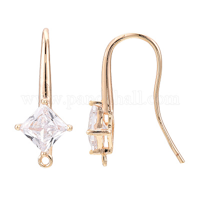 Ottone orecchino gancio&nbsp;ZIRC-Q019-002G-1