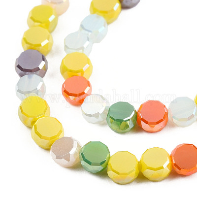 Chapelets de perles en verre électroplaqué&nbsp;EGLA-N002-40A-03-1