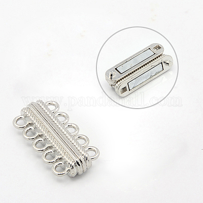 Wholesale Alloy Magnetic Clasps with Loops 