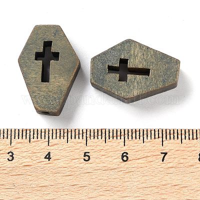 Perline di legno stampati&nbsp;WOOD-Z002-15D-1