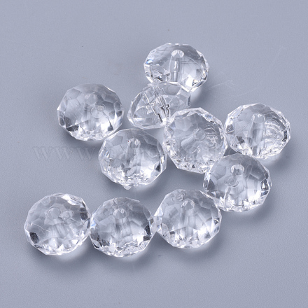 Abalorios de acrílico transparentes TACR-Q258-6mm-V01-1